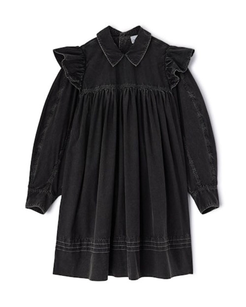 GANNI A1030125 MINISKJORTEKJOLE JET BLACK